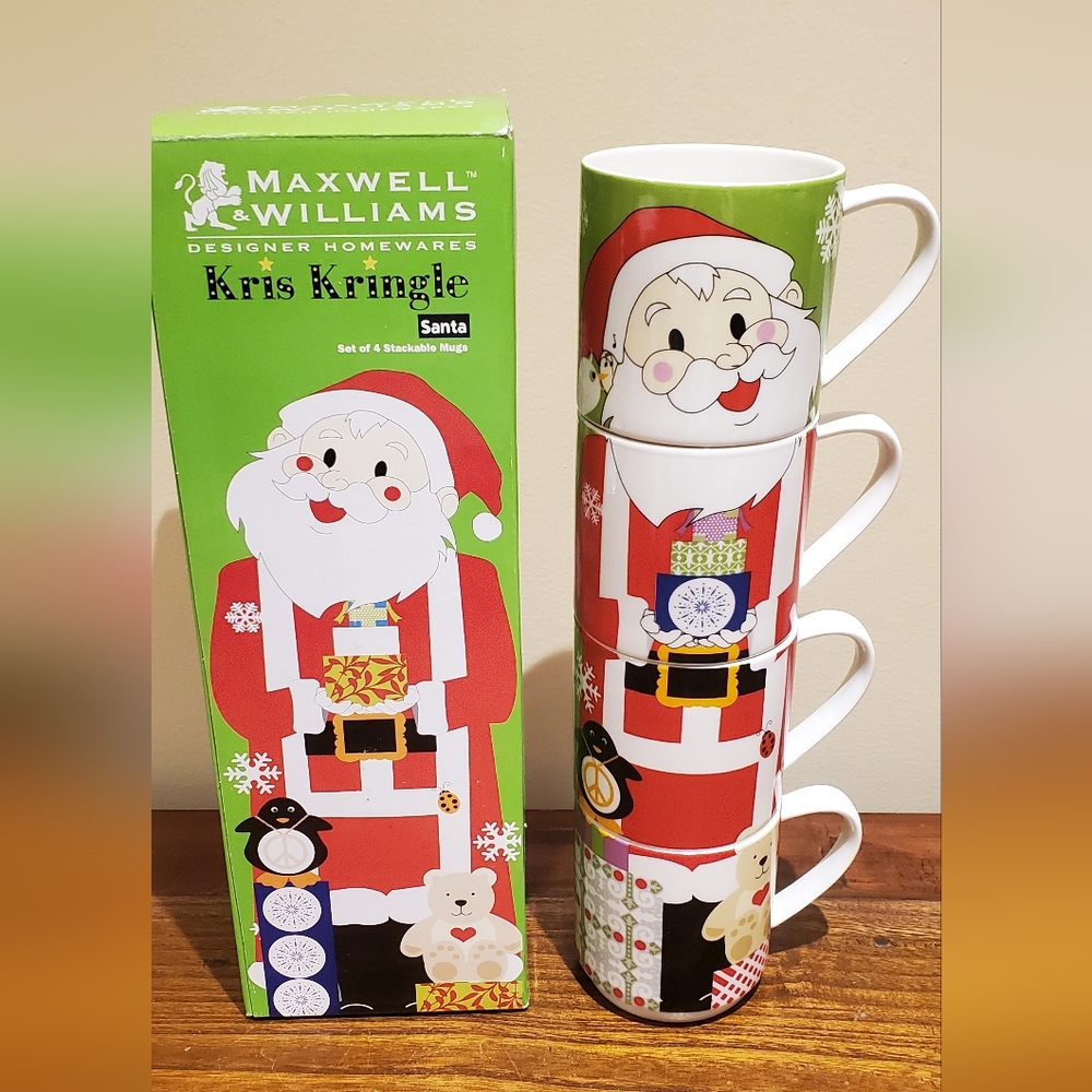 VTG Maxwell & Williams Santa Mugs Set